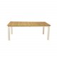 VENTURE DESIGN rektangulr Mexico Havebord - natur teaktr og hvid aluminium (210x100)