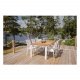 VENTURE DESIGN rektangulr Mexico Havebord - natur teaktr og hvid aluminium (210x100)