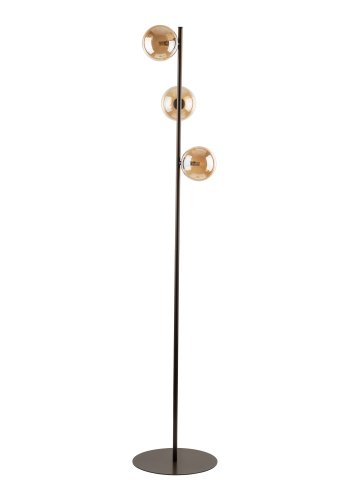 TK Estera gulvlampe, m. 3 skrme - bronze glas og brun metal