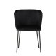 VENTURE DESIGN Edina spisebordsstol - sort polyester fljl og sort stl