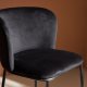 VENTURE DESIGN Edina spisebordsstol - sort polyester fljl og sort stl