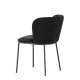 VENTURE DESIGN Edina spisebordsstol - sort polyester fljl og sort stl