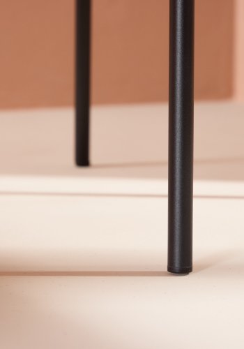 VENTURE DESIGN Edina spisebordsstol - brun stof og sort stl