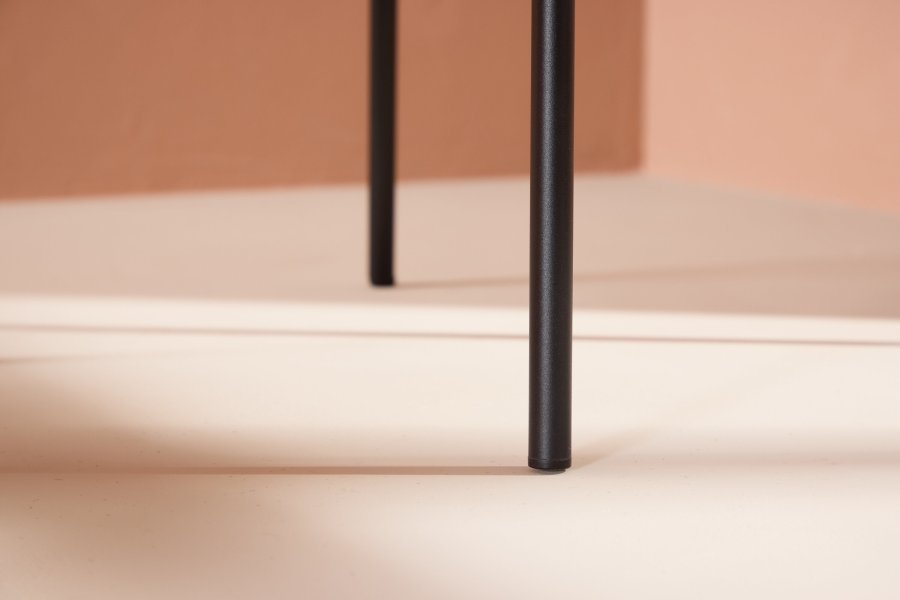 VENTURE DESIGN Edina spisebordsstol - brun stof og sort stl