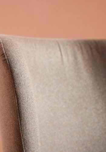 VENTURE DESIGN Edina spisebordsstol - brun stof og sort stl