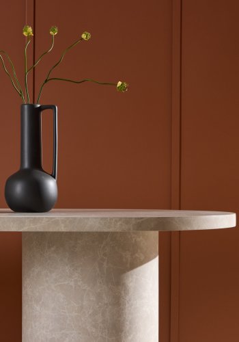 VENTURE DESIGN Narvik spisebord, oval - beige MDF med marmor look (100x200)