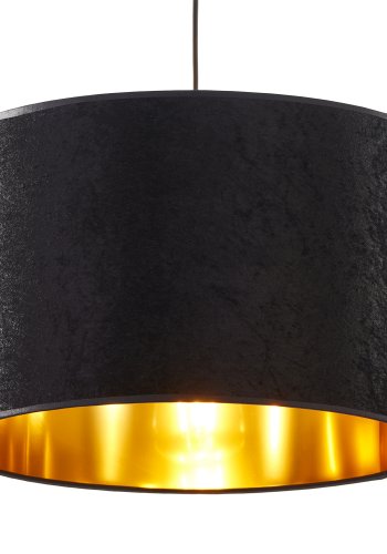 TK Tercino loftlampe 500 - guld og sort stof