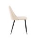 VENTURE DESIGN Night spisebordsstol - beige polyester fljl og sort stl