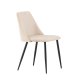 VENTURE DESIGN Night spisebordsstol - beige polyester fljl og sort stl