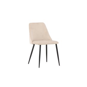 VENTURE DESIGN Night spisebordsstol - beige polyester fljl og sort stl