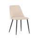 VENTURE DESIGN Night spisebordsstol - beige polyester fljl og sort stl