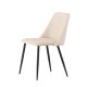 VENTURE DESIGN Night spisebordsstol - beige polyester fljl og sort stl
