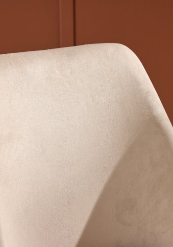 VENTURE DESIGN Night spisebordsstol - beige polyester fljl og sort stl