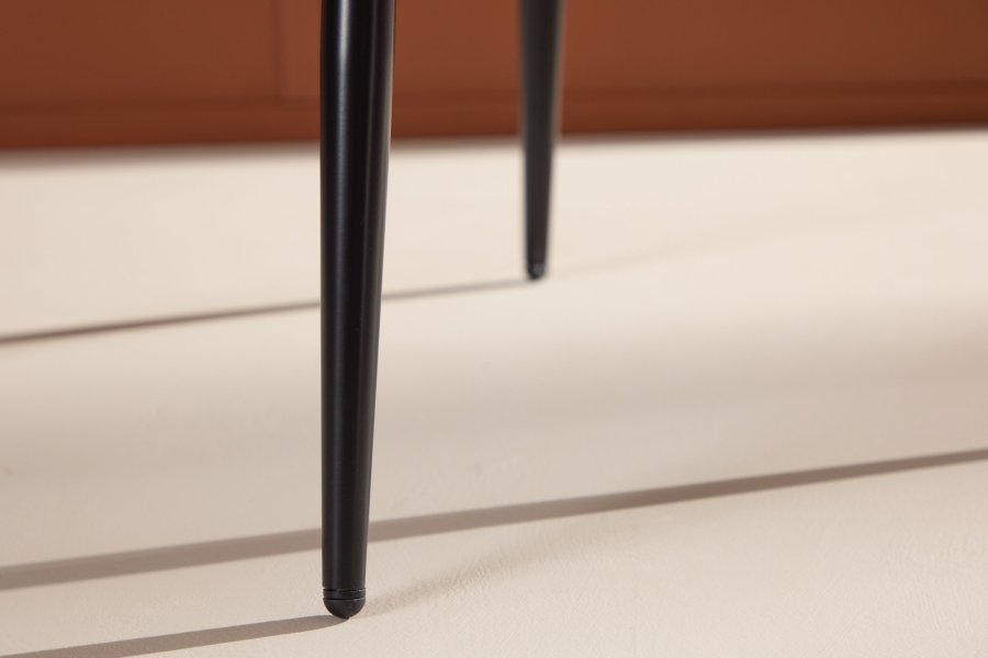 VENTURE DESIGN Night spisebordsstol - beige polyester fljl og sort stl