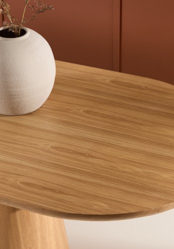VENTURE DESIGN Stjärnö spisebord, oval - natur finér (90x200)