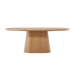 VENTURE DESIGN Stjärnö spisebord, oval - natur finér (90x200)