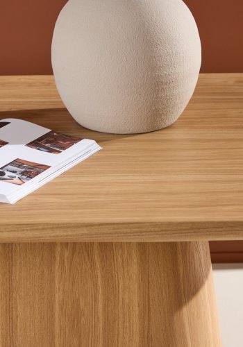 VENTURE DESIGN Stjärnö spisebord, oval - natur finér (90x200)
