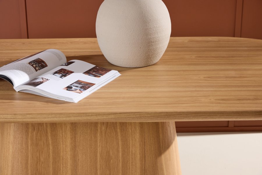 VENTURE DESIGN Stjärnö spisebord, oval - natur finér (90x200)