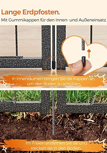 FEANDREA kravlegrd til kledyr, hunde, kaniner og smdyr, til inde og ude brug - gr jern