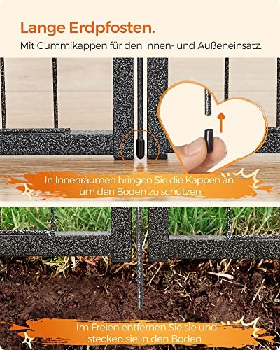 FEANDREA kravlegrd til kledyr, hunde, kaniner og smdyr, til inde og ude brug - gr jern