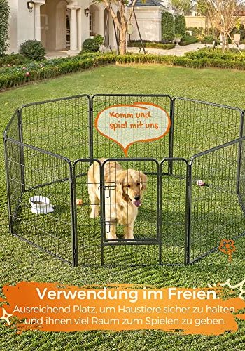 FEANDREA kravlegrd til kledyr, hunde, kaniner og smdyr, til inde og ude brug - gr jern