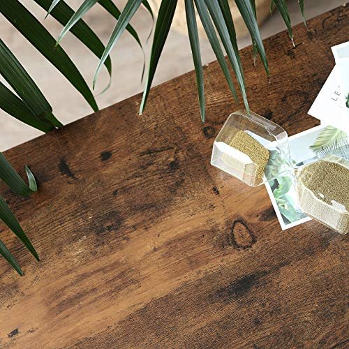 VASAGLE skohylde, m. 2 mesh-hylder - brun spnplade og sort stl