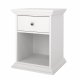 TVILUM North Sengebord med 1 skuffe, Hvid, 47,8 x 43,3 x 63,4 cm