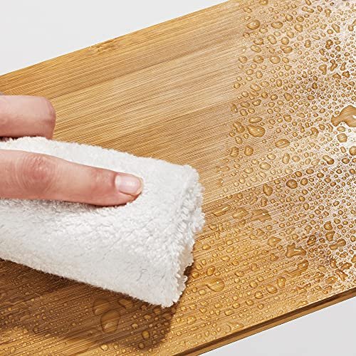 SONGMICS krydderihylde, stabelbar - natur bambus og sort metal (st med 2)