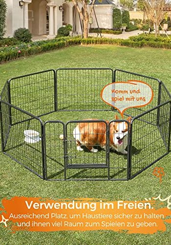 FEANDREA kravlegrd til kledyr, hunde, kaniner og smdyr, til inde og ude brug - gr jern