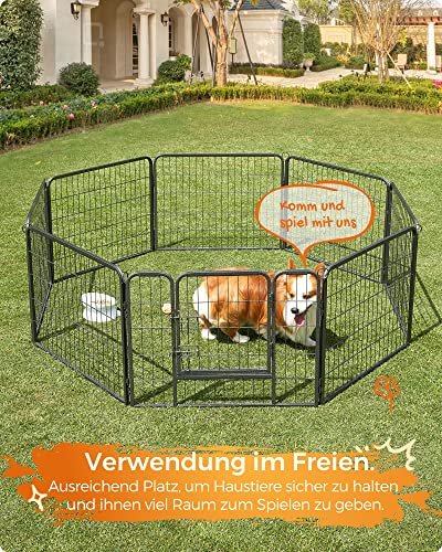 FEANDREA kravlegrd til kledyr, hunde, kaniner og smdyr, til inde og ude brug - gr jern