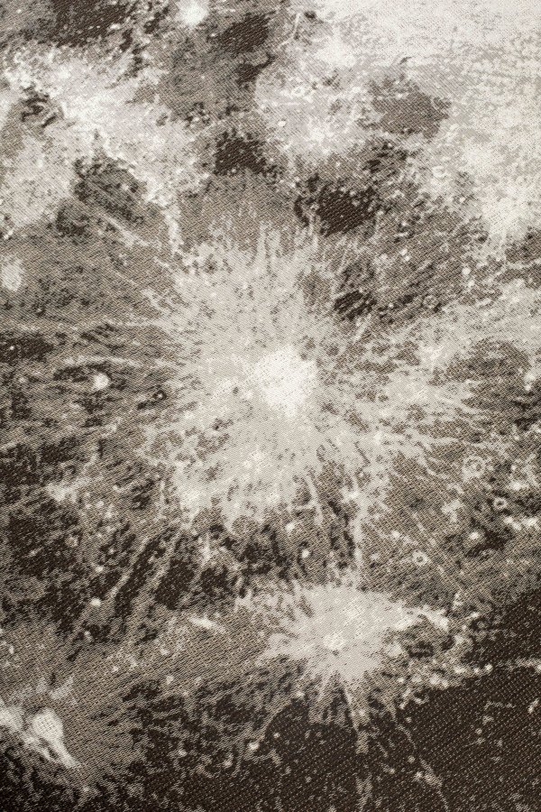 ZUIVER Moon udendrs gulvtppe, m. mnster, rund - stengr decolan (200)