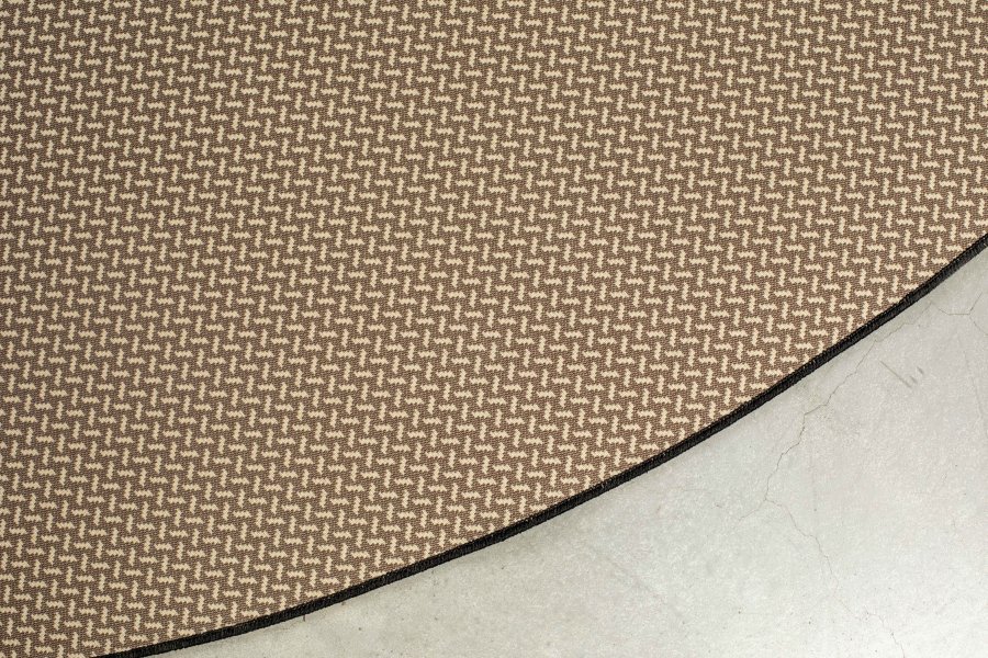 ZUIVER Moon udendrs gulvtppe, m. mnster, rund - stengr decolan (200)