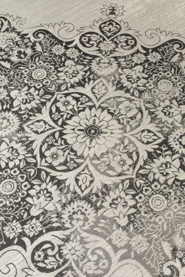 ZUIVER Coventry udendrs gulvtppe, rund - sort polyester/decolan (280)