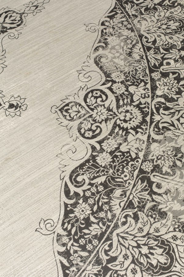 ZUIVER Coventry udendrs gulvtppe, rund - sort polyester/decolan (280)