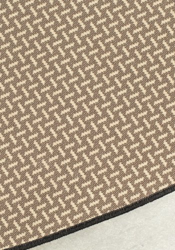 ZUIVER Coventry udendrs gulvtppe, rund - sort polyester/decolan (280)