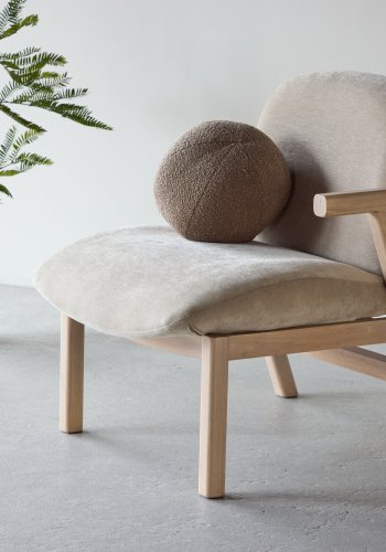 VENTURE HOME Rile Lnestol - Hvidvasket/Beige