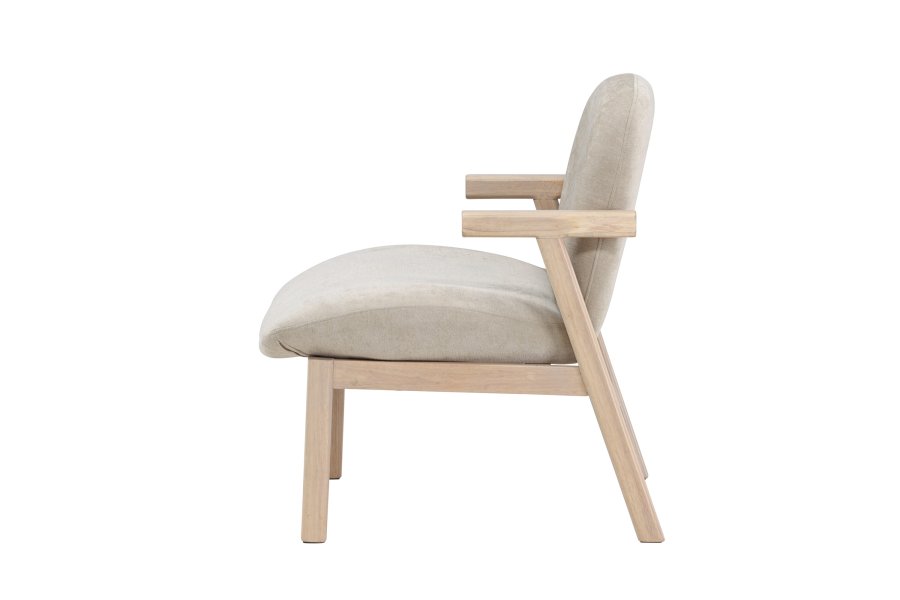 VENTURE HOME Rile Lnestol - Hvidvasket/Beige