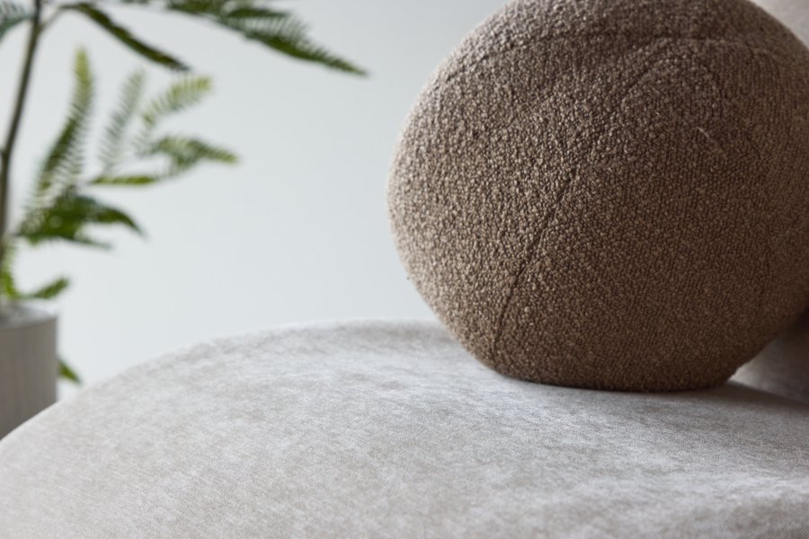 VENTURE HOME Rile Lnestol - Hvidvasket/Beige