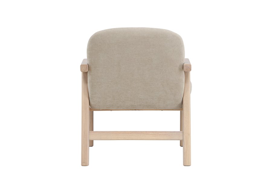 VENTURE HOME Rile Lnestol - Hvidvasket/Beige