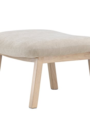 VENTURE HOME Rile Fodskammel - Hvidkalket/Beige