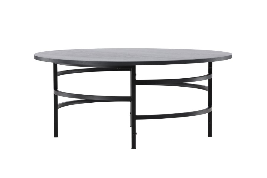 VENTURE DESIGN Copenhagen sofabord, rund - sort MDF og sort metal (100)