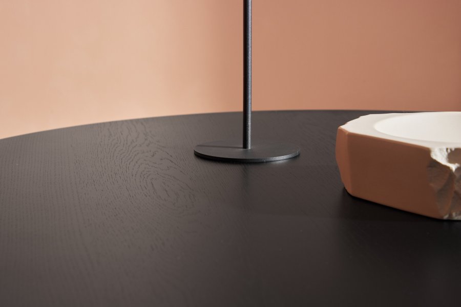 VENTURE DESIGN Copenhagen sofabord, rund - sort MDF og sort metal (100)