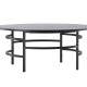 VENTURE DESIGN Copenhagen sofabord, rund - sort MDF og sort metal (100)