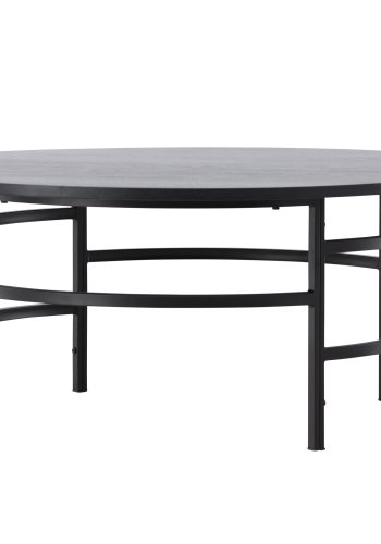 VENTURE DESIGN Copenhagen sofabord, rund - sort MDF og sort metal (100)