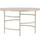 VENTURE DESIGN Copenhagen spisebord, rund - hvidvasket MDF og beige metal (140)