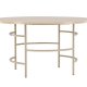 VENTURE DESIGN Copenhagen spisebord, rund - hvidvasket MDF og beige metal (140)