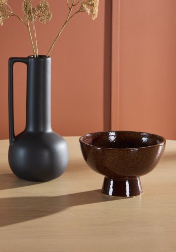 VENTURE DESIGN Copenhagen spisebord, rund - hvidvasket MDF og sort metal (140)