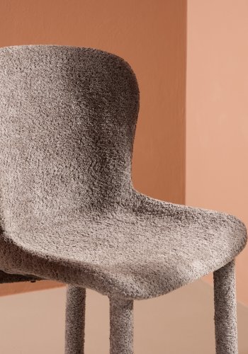 VENTURE DESIGN Astoria spisebordsstol - brun bouclé stof