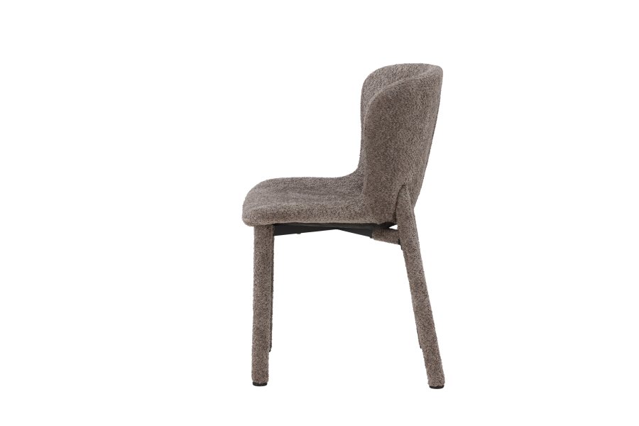 VENTURE DESIGN Astoria spisebordsstol - brun bouclé stof