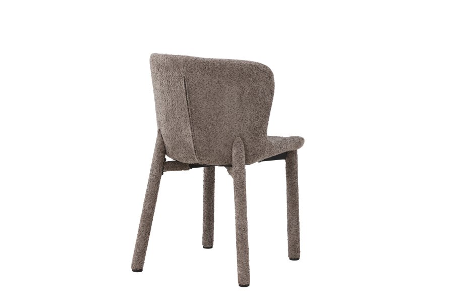 VENTURE DESIGN Astoria spisebordsstol - brun bouclé stof